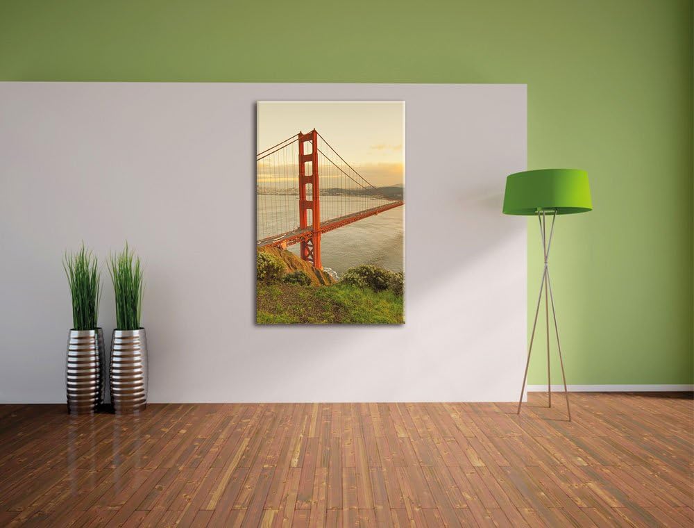 Pixxprint Golden Gate Bridge San Francisco als Leinwandbild/Grösse: 100x70 / Wandbild/Kunstdruck/fer
