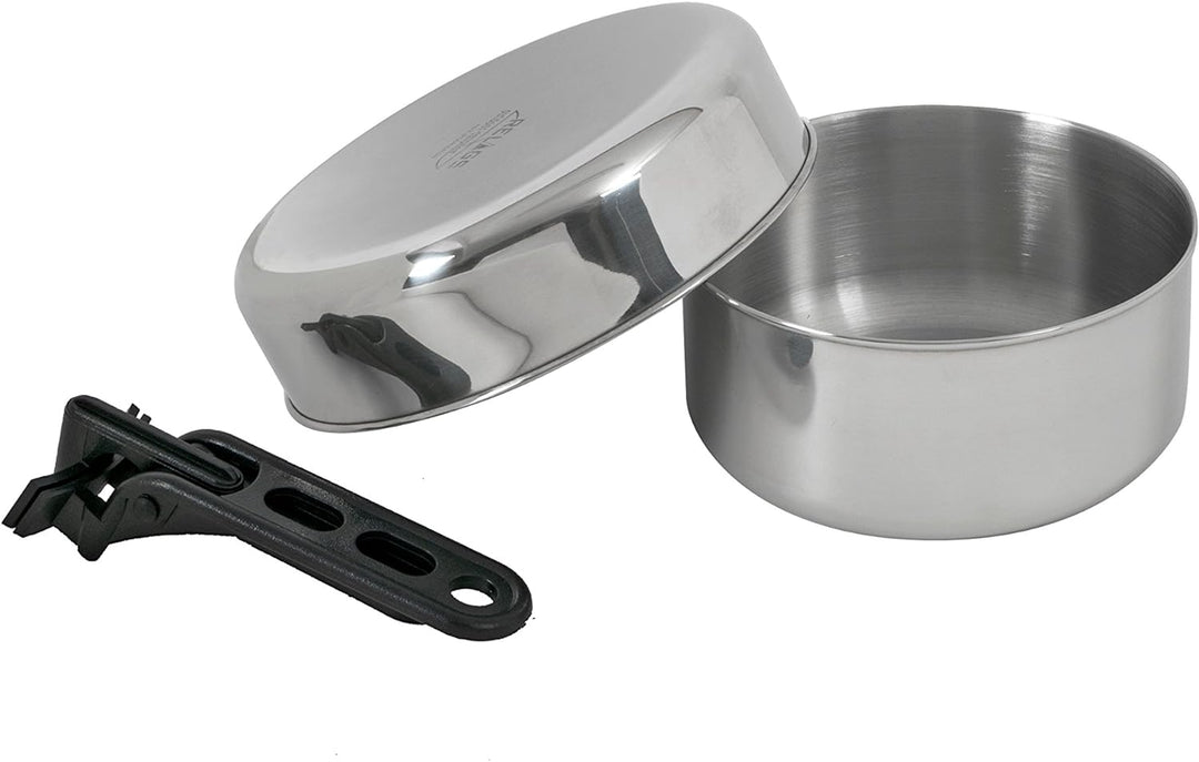 Relags Basic Nature Biwak Edelstahl Junior Kochgeschirr - Kochset für 1 Person Einheitsgrösse, Einhe