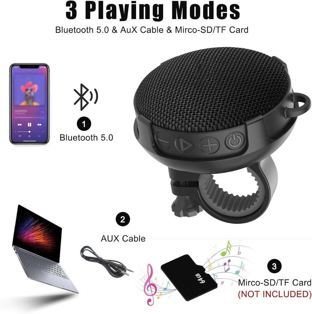 Bluetooth-Lautsprecher, Fahrrad-Lautsprecher, kabellos, tragbar, für den Aussenbereich, wasserdicht,