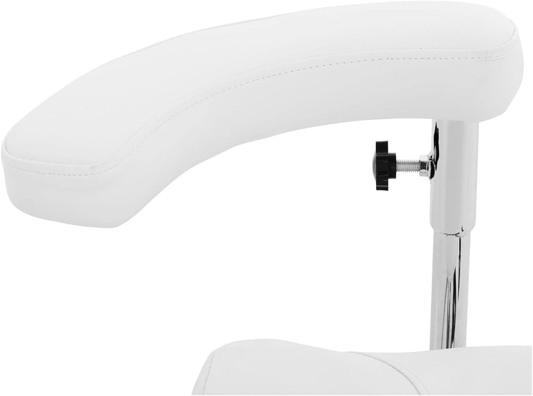 Physa Physa Wuppertal White Sattelstuhl mit Arnlehne Braun Lehne und Sitz höhenverstellbar Sattelhoc