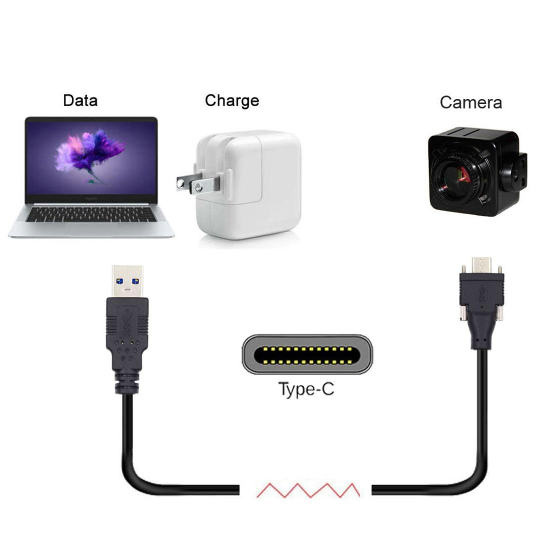 chenyang CY USB-Kabel für die Schalttafelmontage USB C-zu-USB-Datenkabel USB 3.1 Typ-C-Doppelschraub