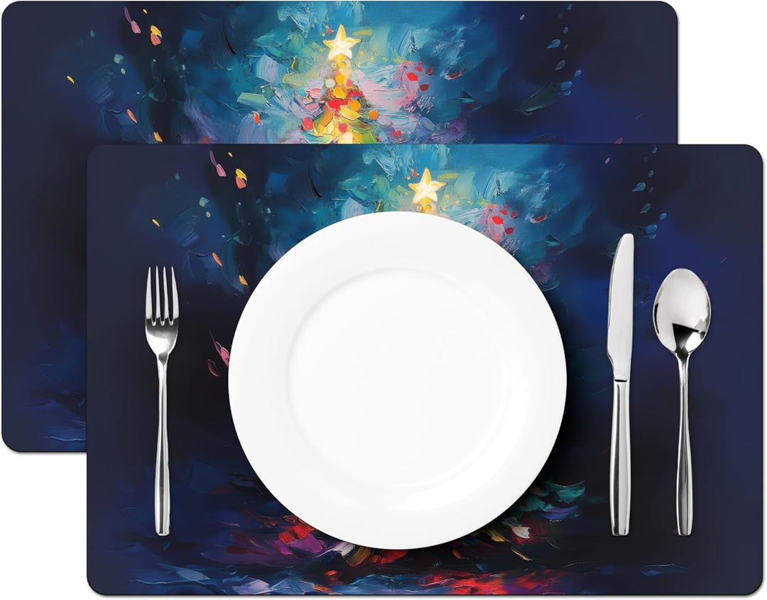KitchenYeah© Platzsets Abwaschbar 6-Teilig 45x30 cm Tischsets Platzdeckchen rutschfeste Platzset Unt