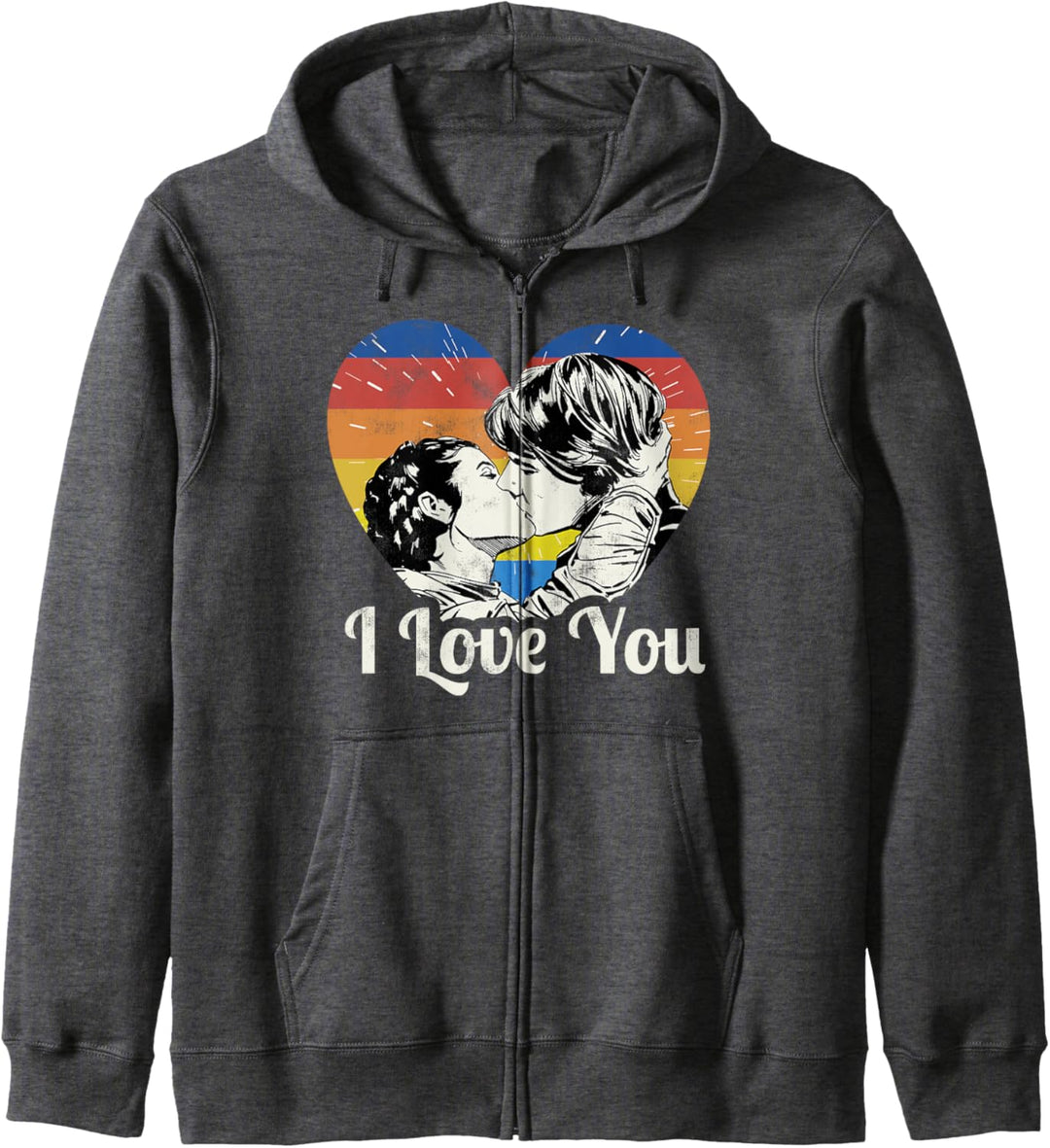Star Wars Han Solo Princess Leia Cute Cartoon Style Kapuzenjacke
