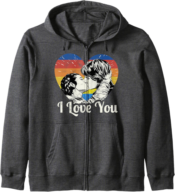 Star Wars Han Solo Princess Leia Cute Cartoon Style Kapuzenjacke
