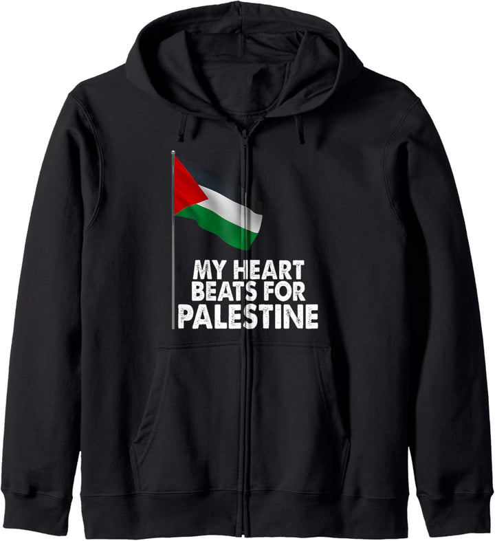 Mein Herz schlägt für Palästina Kapuzenjacke