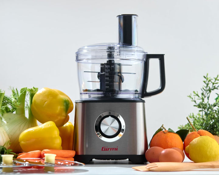 Girmi RB76 Multifunktions-Küchenmaschine Mastro Girmi, 600W, Gehäuse aus Edelstahl, 1,2L Fassungsver