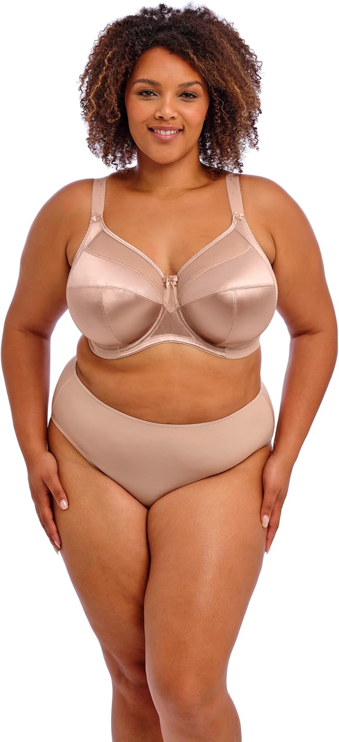 Goddess Damen Plus Size Kiera Underwire Banded Bra BH 75JJ Beige, 75JJ Beige