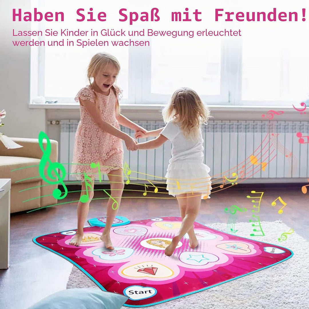 Tanzmatte Spielzeug für Mädchen – Musik-Spielmatte, 5 Spielmodi, 3 Herausforderungsstufen, einstellb