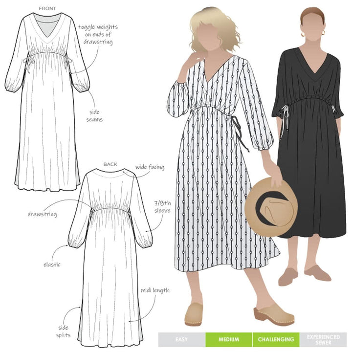 Style Arc Naomi Schnittmuster, gewebtes Kleid, Grössen 04 - 16 Sizes 04-16, Sizes 04-16