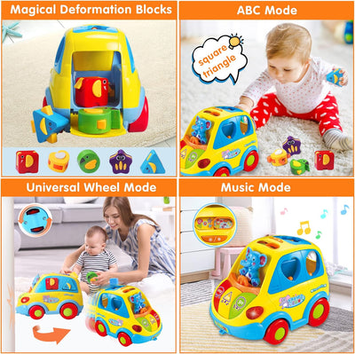 Baby Spielzeug ab 1 Jahr Mädchen Junge Form Sortieren Bus Babyspielzeug ab 6 8 9 10 12 18 Monate Kin