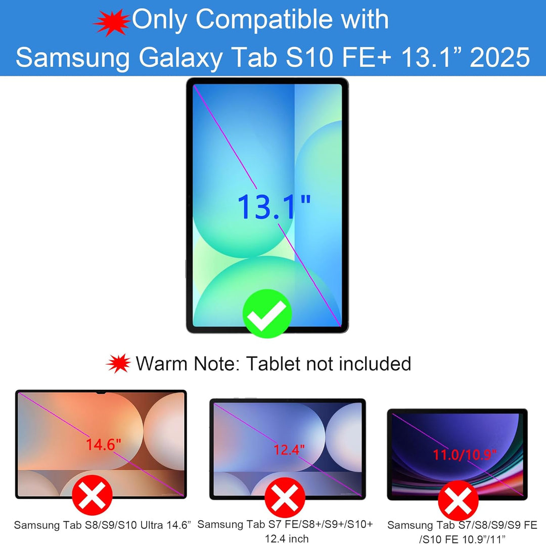 Für Galaxy Tab S10 FE+ 13,1" Tastatur Hülle - 7 Farben Beleuchtung Abnehmbare Trackpad Tablet Cover