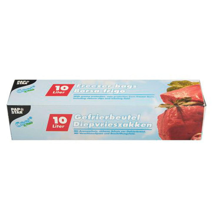PAPSTAR 12x24 Gefrierbeutel, LLDPE 10 l 60 cm x 40 cm in Faltschachtel, 35 My