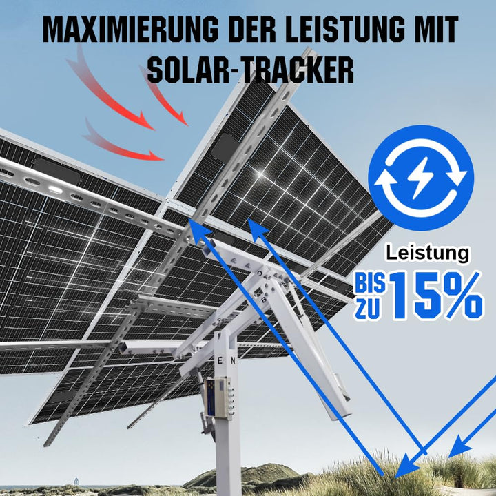 ECO-WORTHY Bifaziales Solarpanel120W 18V, Monokristallin Solarmodul für 12V Batterien, Photovoltaik,