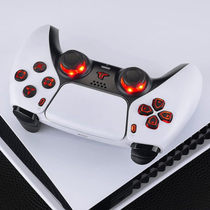 eXtremeRate 9 Modi 7 Farben DTF V3 LED Kit für ps5 Controller Ersatz Leuchttaste D-Pad Thumbsticks S