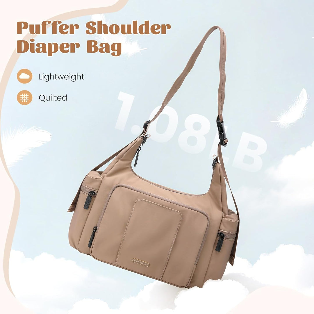 GOLF QUALITY Puffer Wickeltasche, 14 l, grosse Kapazität, Reise-Wickeltasche, Crossbody-Krankenhaus-