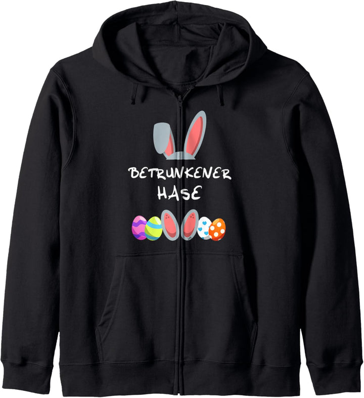 Betrunkener Hase Osterhase Partnerlook Outfit Ostern Kapuzenjacke