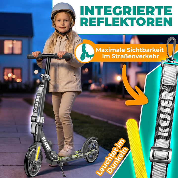 KESSER® Scooter Roller Kinderroller Cityroller Tretroller Kickroller klappbar höhenverstellbar, Kick