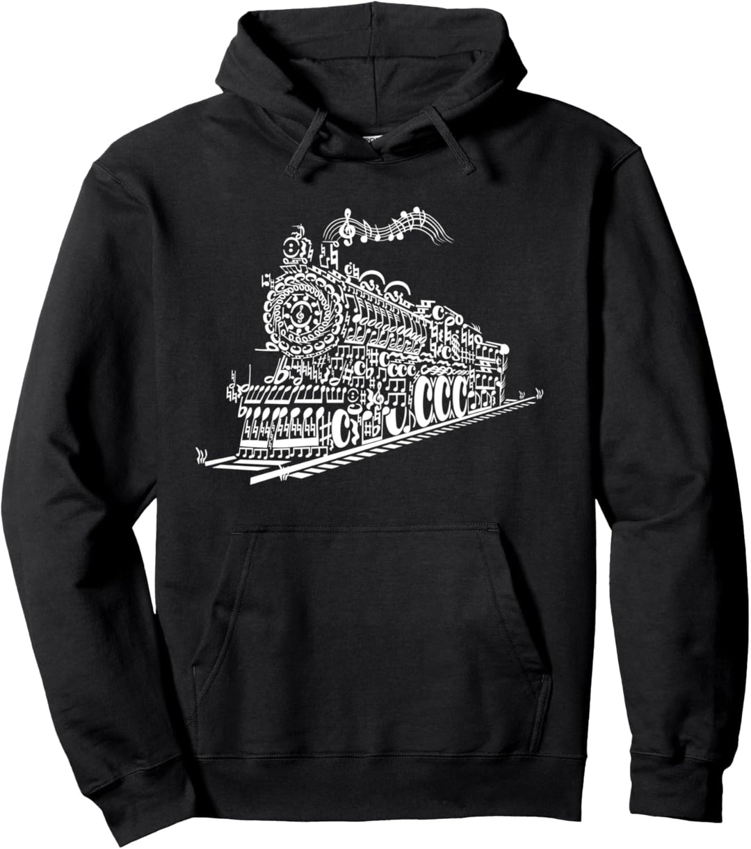 Train Song Music Lover Gift Note Notes Sound Pullover Hoodie
