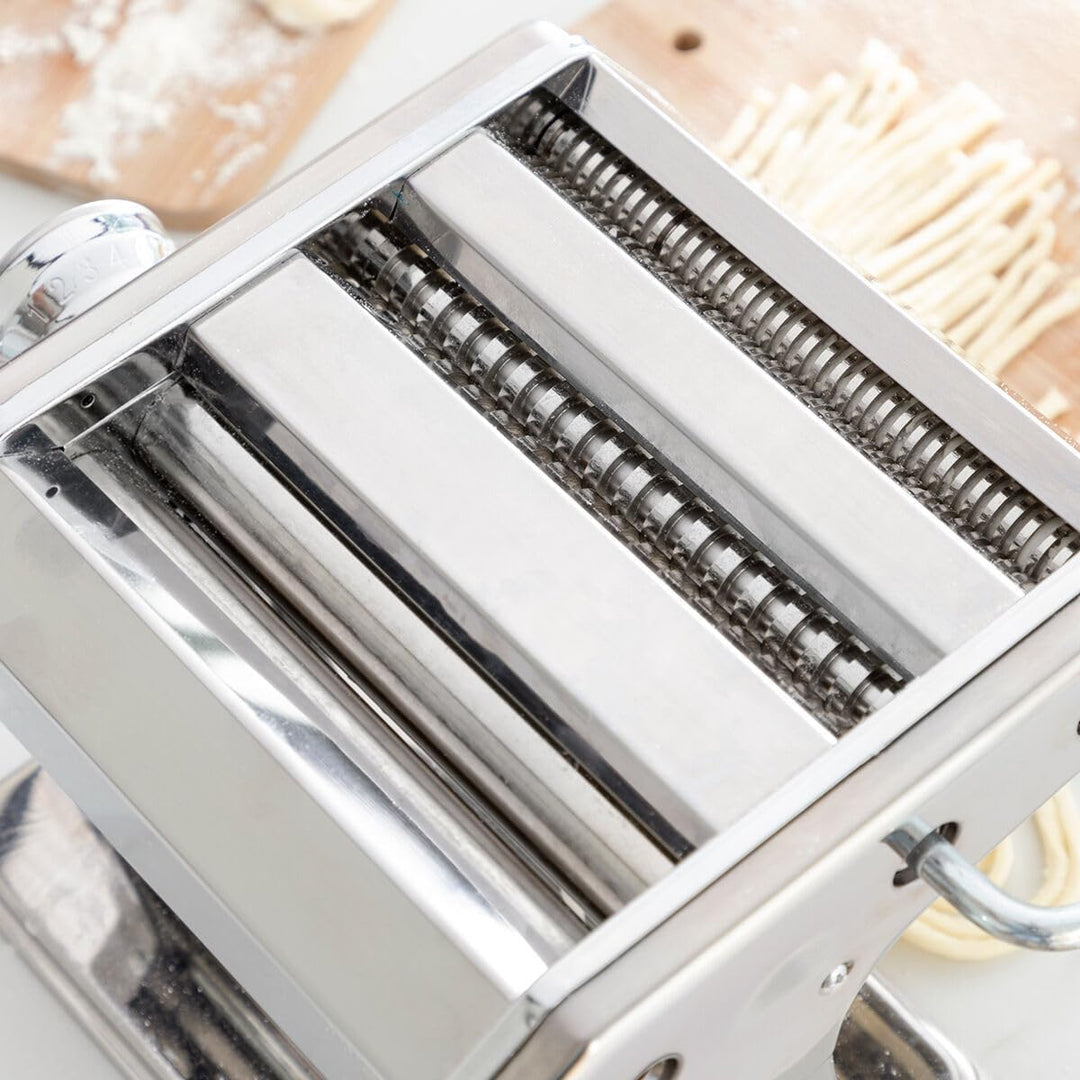 InnovaGoods - Frische Nudeln Maschine, Manuell mit 3 Walzen für Spaghetti, Tagliatelle, Lasagne, Ein