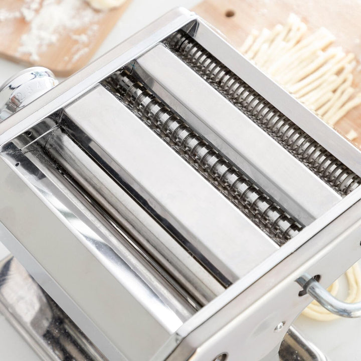 InnovaGoods - Frische Nudeln Maschine, Manuell mit 3 Walzen für Spaghetti, Tagliatelle, Lasagne, Ein