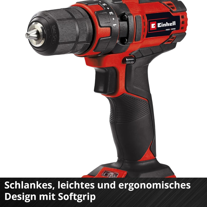 Einhell Akkuschrauber TC-CD 18/35 Li-Solo Power X-Change (Li-Ion, Rot, 18 V, 550 min.-1, 35Nm/ohne A