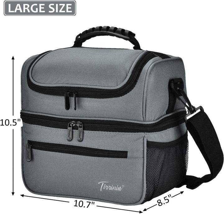 Kato Tirrinia Faltbar Gross Kühltasche 13L(22Dosen), Doppellagige Isoliertasche Lunchtasche Picknick