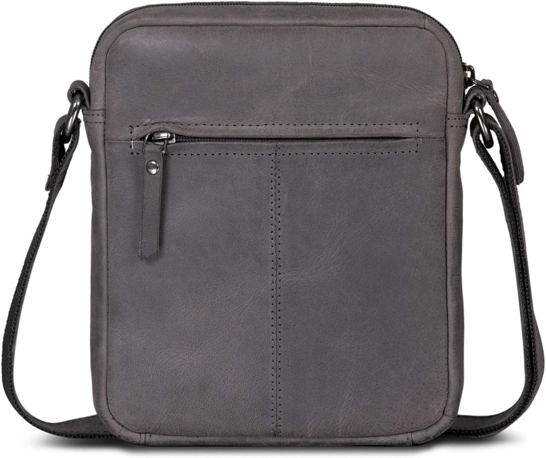 ROYALZ 'Dallas' Kleine Umhängetasche Herren Leder Vintage Look Echtleder Männer Ledertasche Mini Sch