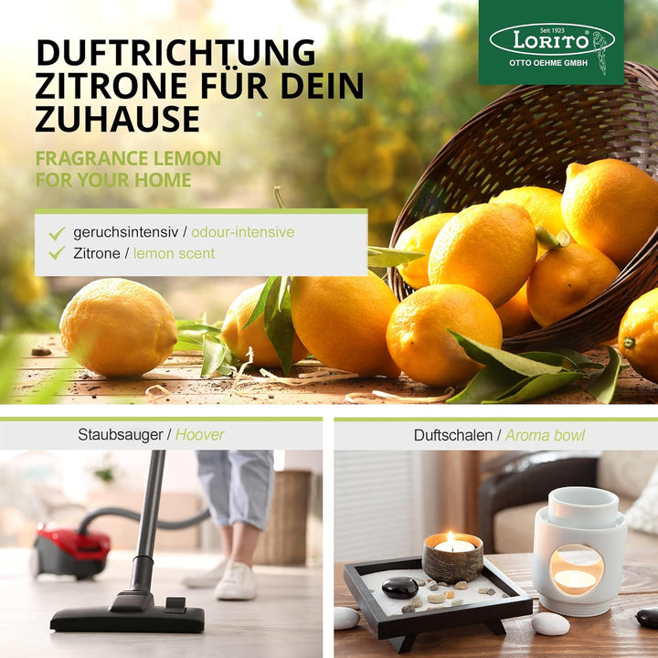 Lorito Lorol Duftgranulat für Staubsauger, Lemon, Staubsaugerduft Duftgranulat Staubsaugerdeo Raumdu