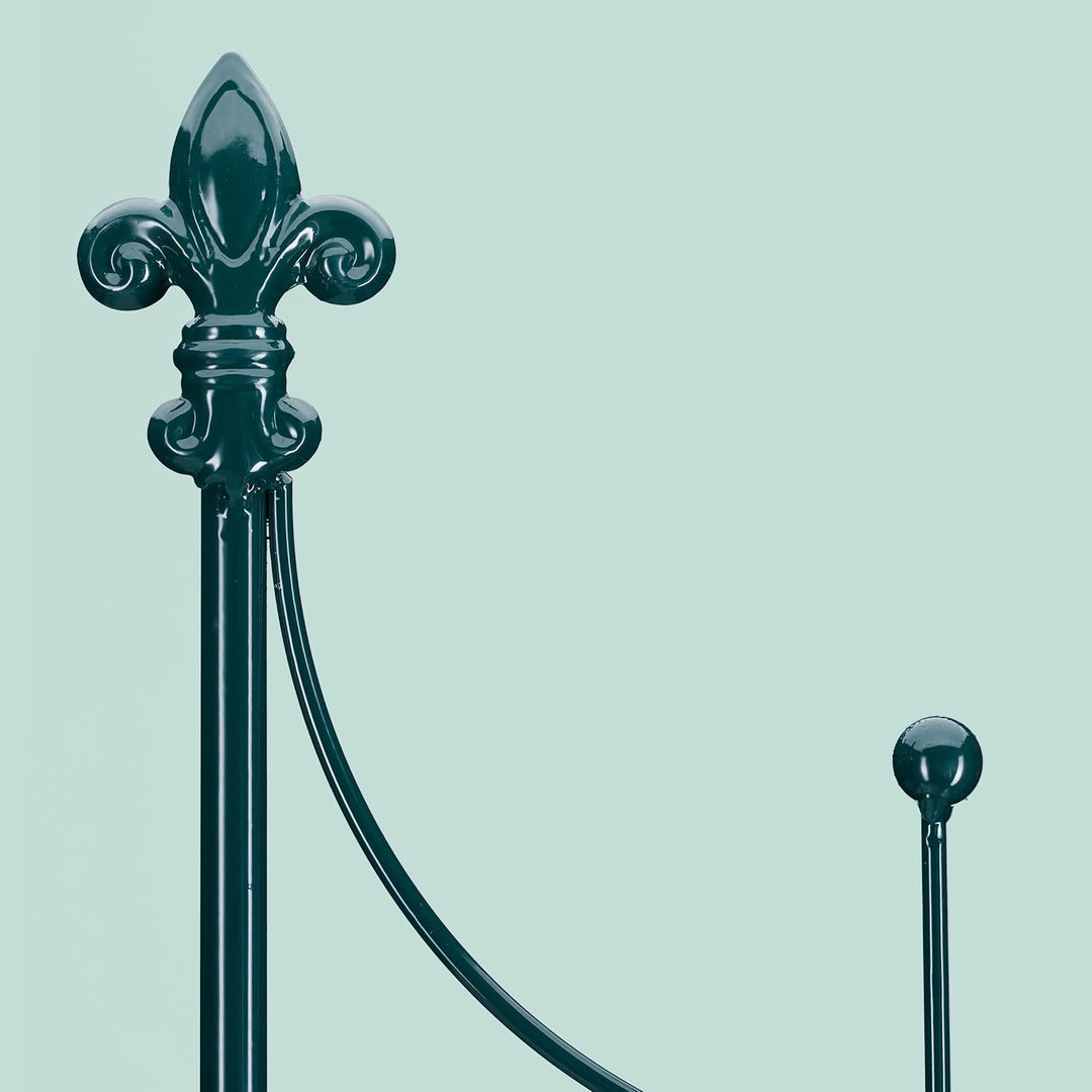 Relaxdays Rankgitter 2er Set, Metall, 180 x 50 cm, Rankhilfe Garten, Vintage, verzierte Spitze, zum