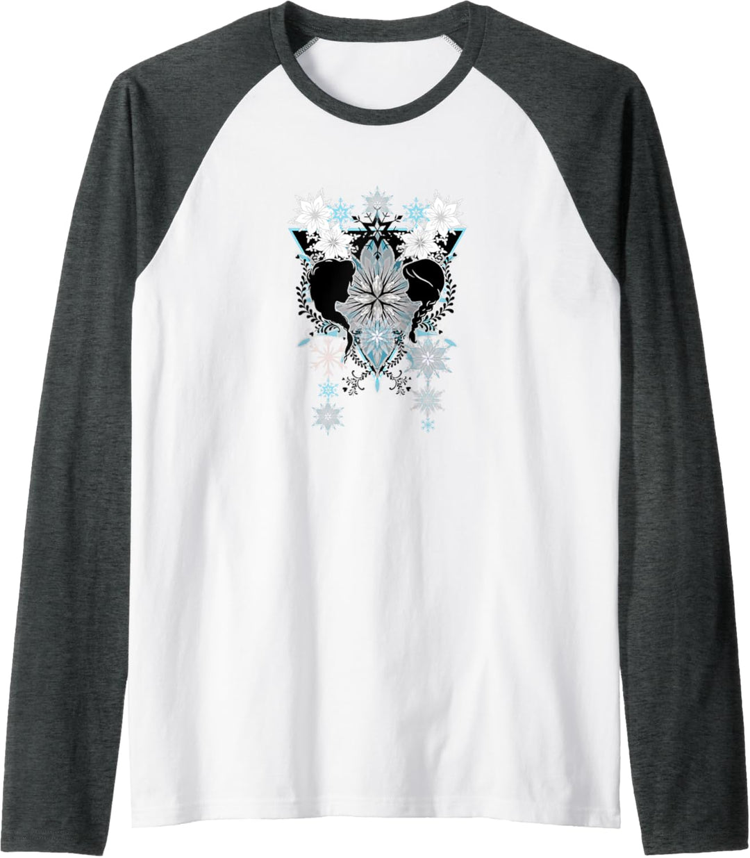Disney Frozen Elsa Anna Snowflake Boho Raglan
