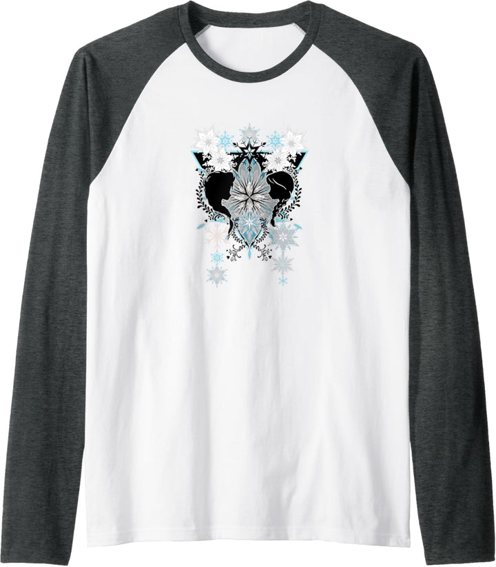 Disney Frozen Elsa Anna Snowflake Boho Raglan