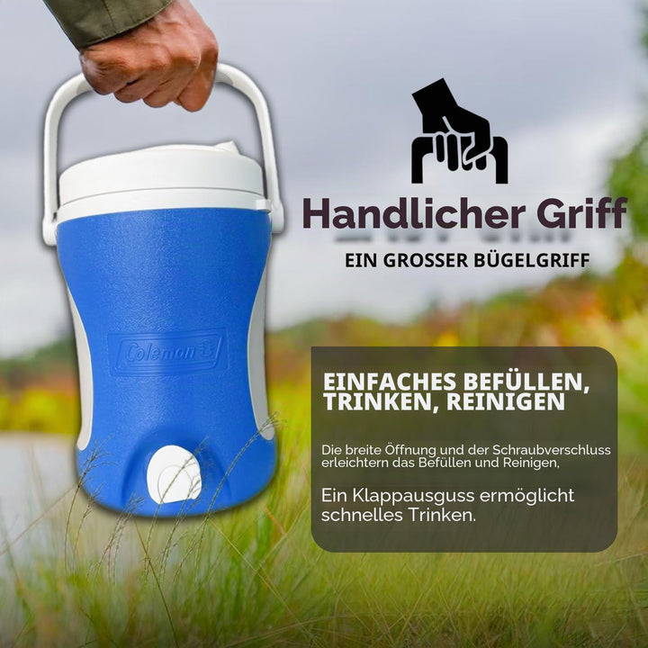 Coleman Performance Jug Cooler 3.8L Kleine Eisbox Wasserkühler Spender Getränkeeiskübel Einzeln, Ein