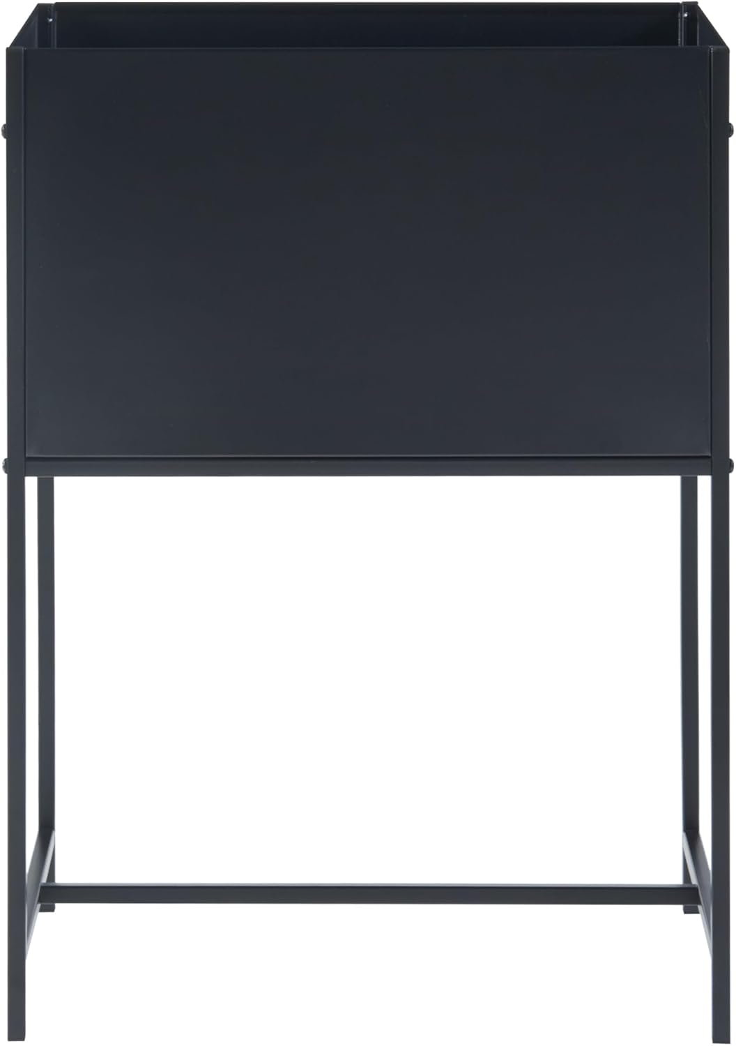 [en.casa] Blumenständer Porsgrunn Pflanzenständer mit Blumenkasten 70 x 50 x 30 cm Metall Schwarz Bl