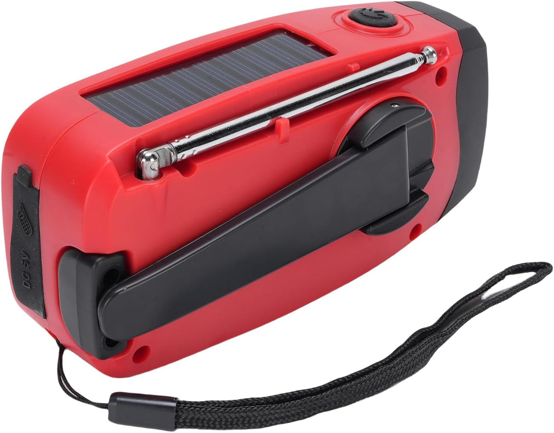 YWBL-WH Notfall-Kurbelradio, 2000 MAh, Solarbetriebenes NOAA-Wetterradio mit AM FM WB, LED-Taschenla