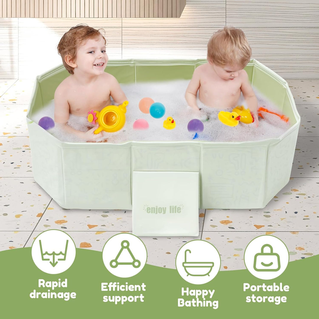 Faltbare Babybadewanne, Badewanne Kinder Grosse Kleinkindbadewanne Tragbares Duschbecken mit Newborn