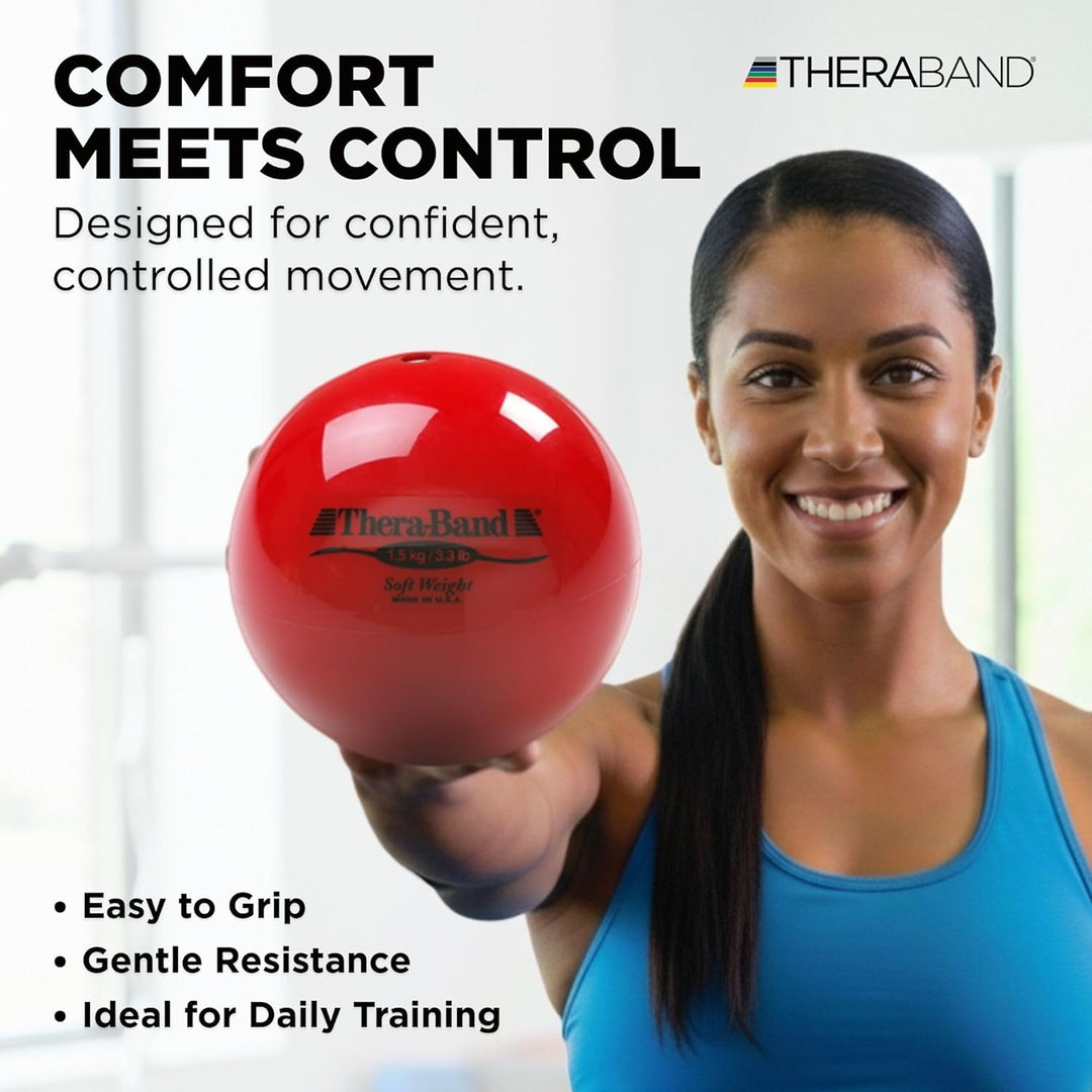 Theraband Gewichtsball für Krafttraining, Reha-Übungen, Pilates, Yoga, Muskeltraining, Workouts, Hei