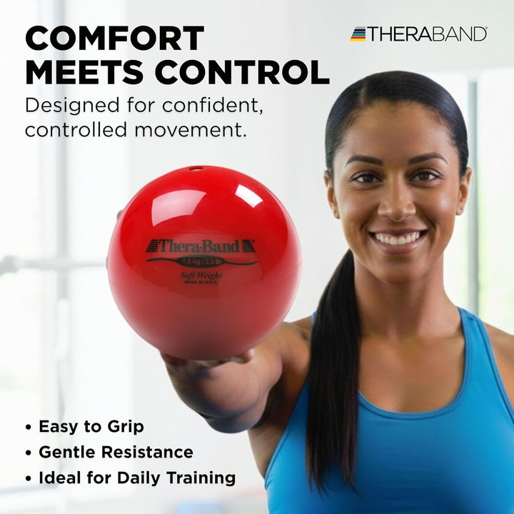 Theraband Gewichtsball für Krafttraining, Reha-Übungen, Pilates, Yoga, Muskeltraining, Workouts, Hei