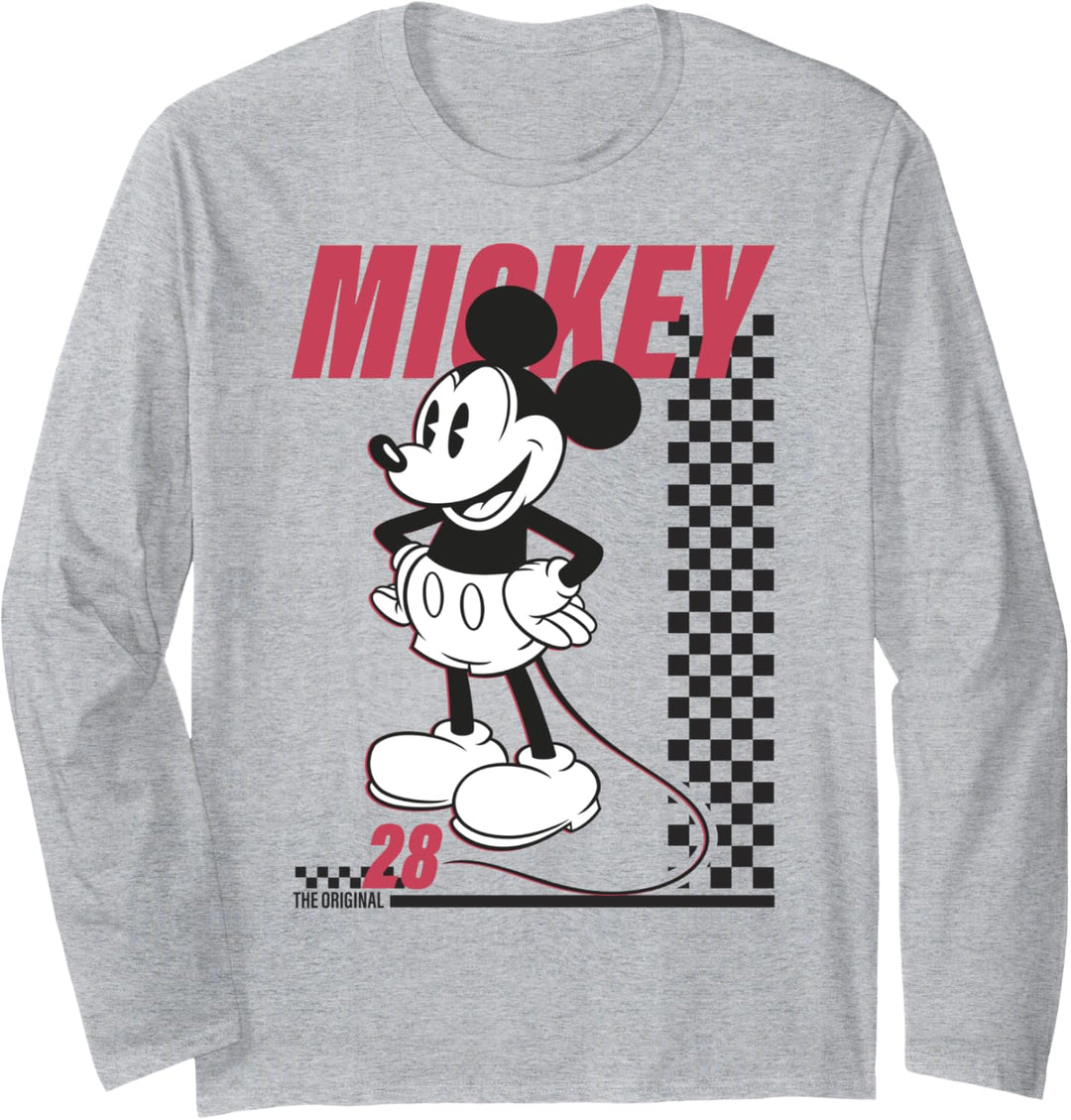 Disney Mickey And Friends Mickey Checkerboard 28 Portrait Langarmshirt