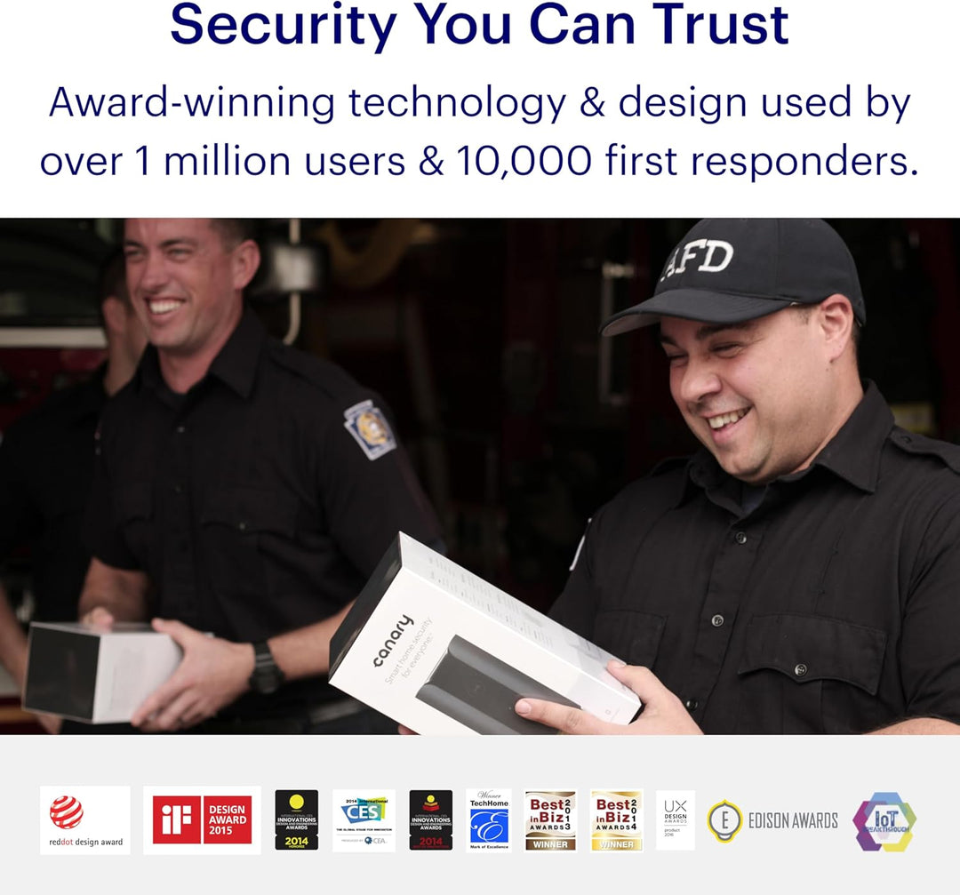 Canary View Überwachungskamera 1080p HD WiFi IP | 24/7 Live-Übertragung, Bewegungsmelder, 2-Wege-Aud