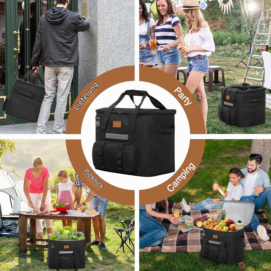 REDCAMP 40L Kühltasche, Grosse Thermotasche Lunchtasche mit Fronttasche Flaschenöffner, XL wasserdic