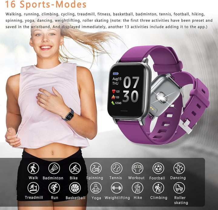 SUPBRO Fitness Tracker Smartwatch Wasserdicht IP68 Fitness Armband mit Pulsmesser Aktivitätstracker