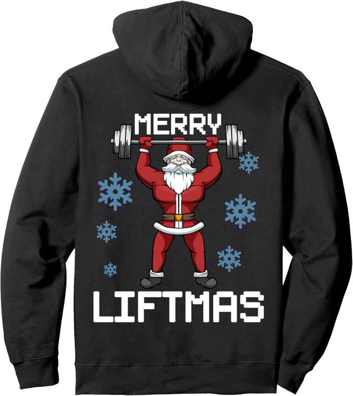 Merry Liftmas Lustiges Gym Gewichtheben Weihnachten Fitness Diät Pullover Hoodie