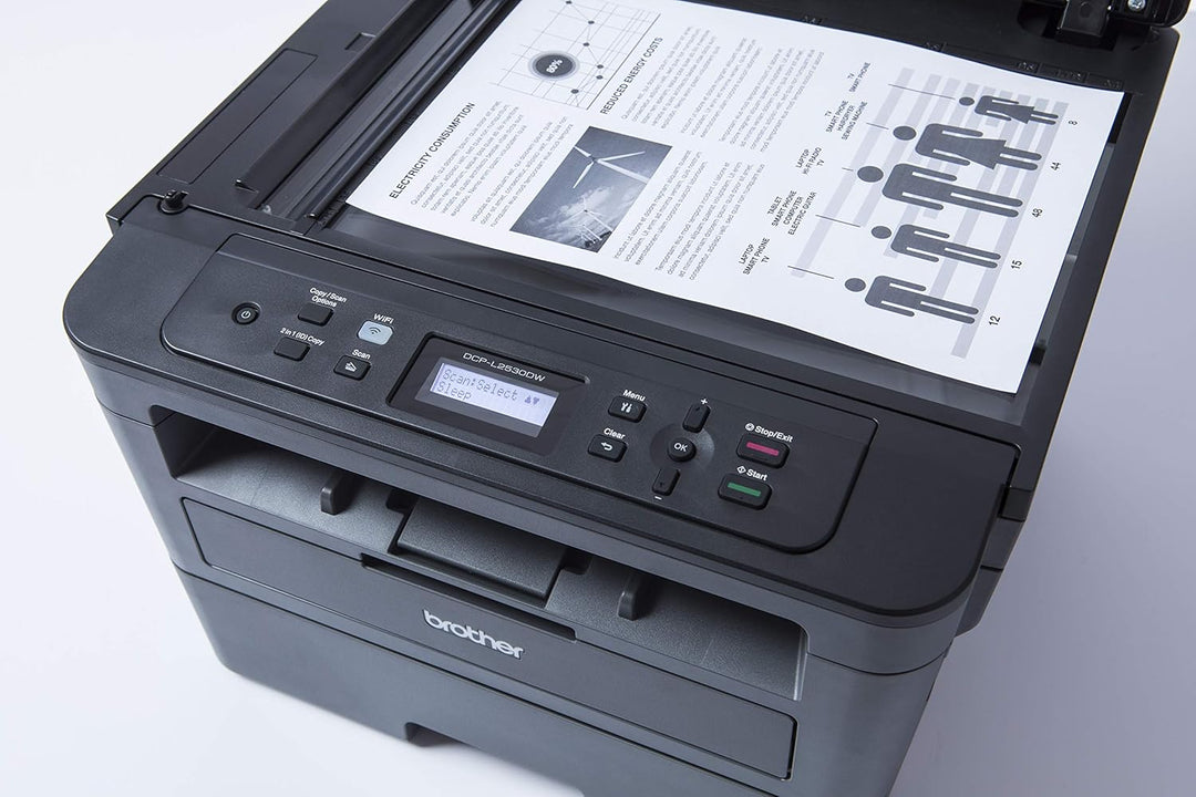 Brother DCP-L2530DW Kompaktes 3-in-1 S/W-Multifunktionsgerät (30 Seiten/Min.,64MB,Drucken,Scannen,Ko