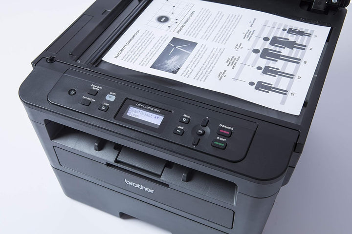 Brother DCP-L2530DW Kompaktes 3-in-1 S/W-Multifunktionsgerät (30 Seiten/Min.,64MB,Drucken,Scannen,Ko