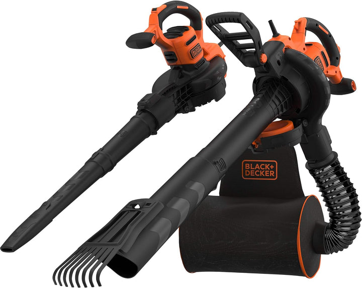 Black+Decker 3-in-1 Elektro-Laubsauger / Laubbläser BEBLV301 (3.000 Watt, mit Häcksler + aufsteckbar