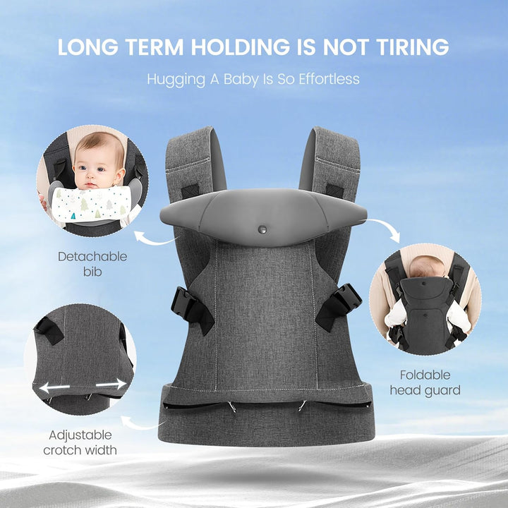 Baby Carrier Klassiker Babytrage für Neugeborene, Bequeme und Leichte Babytrage, mit verstellbarem H