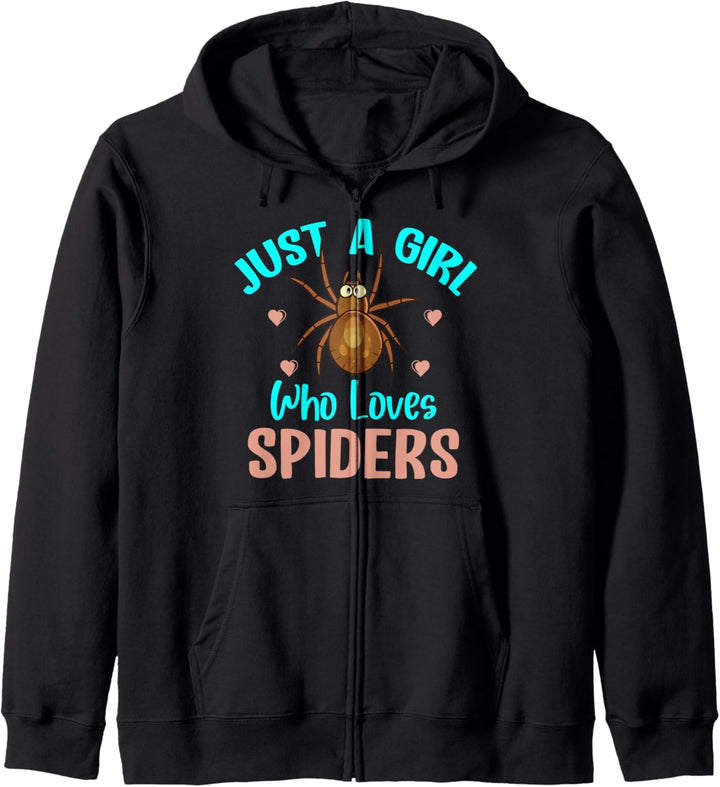 Girls Spider Lover Just A Girl Who Loves Spiders Kapuzenjacke