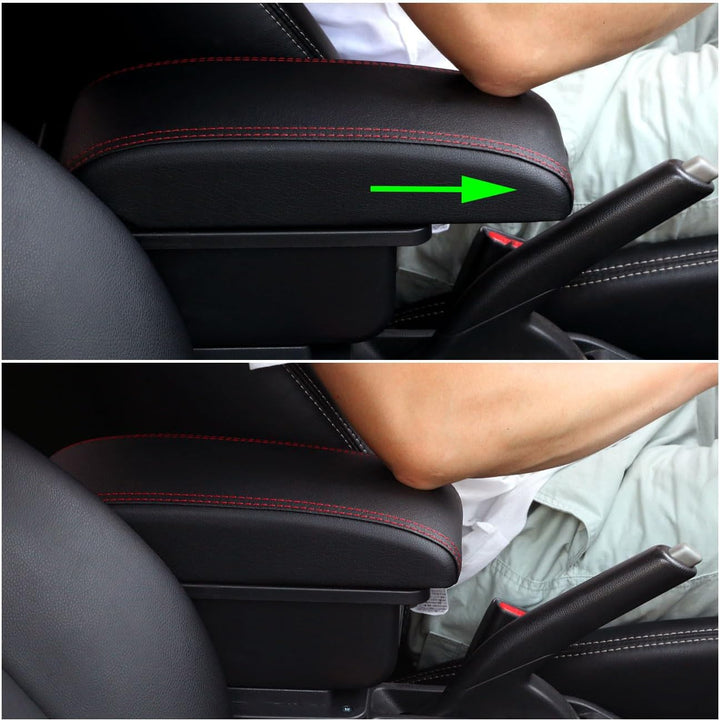 Auto Armlehnen für Duster I 2010-2015 Doppelschicht Mittelkonsole Grosse Aufbewahrungsbox mit 3 USB-