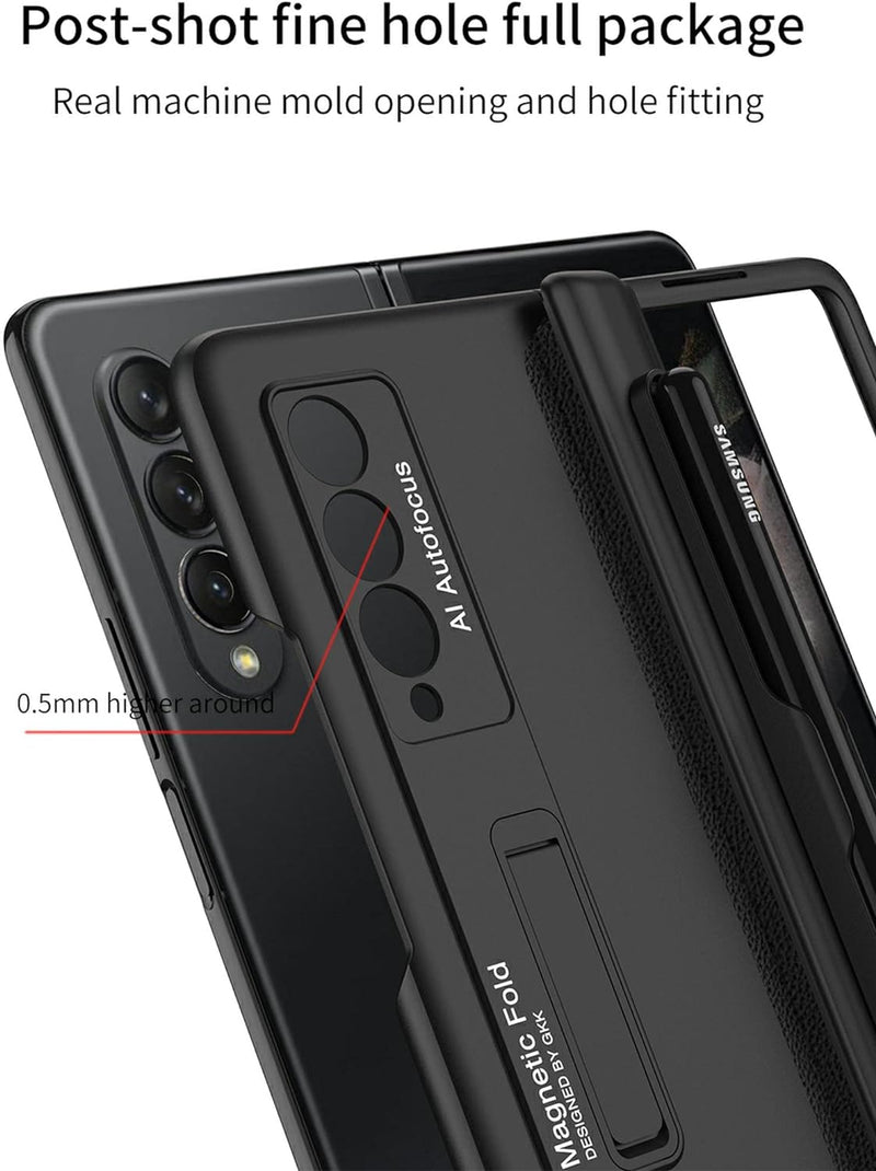 COQUE Galaxy Z Fold 3 5G Hülle, aufklappbare All-Inclusive-Hülle, Stylus Slot klappbare Handyhülle f