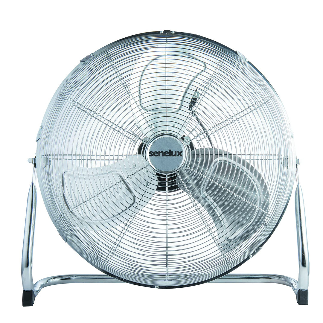 Senelux Bodenventilator - Chrome Gym Fan - 50,8 cm elektrischer tragbarer Lüfter für den Heim-/Fitne